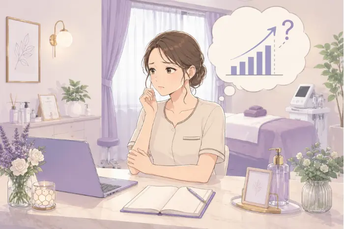 個人サロンで売上が良かった月に、今後も続く見通しがあるかを確認する大切さを伝える画像