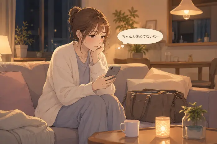 個人サロンをひとりで経営する中で、仕事や考えることが増え、限界を感じ始める変化を表現した画像