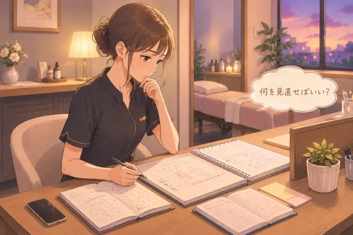 個人サロンのリピートを安定させるために、お客様が通う目的と次回来店の必要性を見直す画像