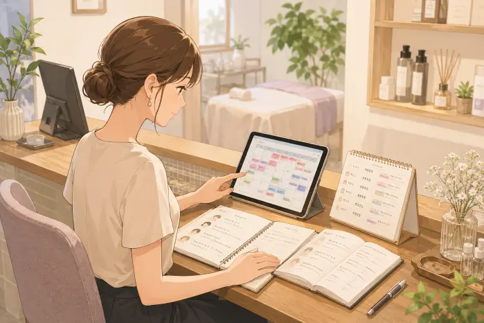 個人サロンの売上が頭打ちになった時に、現在の経営状況を整理しながら原因を確認する大切さを伝える画像