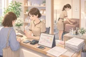 サロンでスタッフに教える時間が取れず、準備やお客様対応をサロンオーナーが抱えている状況を解説する画像