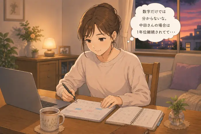 個人サロンのリピート率を正しく判断するために、お客様の来店段階や数字へ反映される時期まで確認する重要性を伝える画像